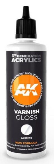  AK Interactive  NoScale Gloss Acrylic Varnish 100ml Bottle AKI11239