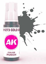  AK Interactive  NoScale Color Punch: Cold Green 3G Acrylic Paint 17ml Bottle AKI11273