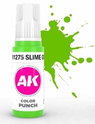  AK Interactive  NoScale Color Punch: Slime Green 3G Acrylic Paint 17ml Bottle AKI11275