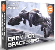  AK Interactive  NoScale Grey for Spaceships Acrylic Paint Set (6 Colors) 17ml Bottles* AKI11614