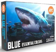  AK Interactive  NoScale Blue Essential Acrylic Paint Set (6 Colors) 17ml Bottles* AKI11618