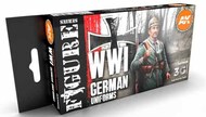  AK Interactive  NoScale Figures Series: WWI German Uniforms Acrylic Paint Set (6 Colors) 17ml Bottles AKI11629