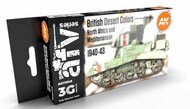  AK Interactive  NoScale AFV Series: British Desert Acrylic Paint Set (6 Colors) 17ml Bottles AKI11646