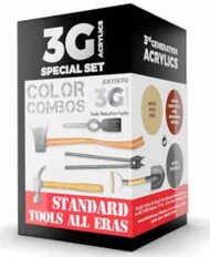 AFV Series: Standard Tools All Eras Combo Acrylic Paint Set (3 Colors) 17ml Bottles #AKI11670