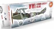  AK Interactive  NoScale Air Series: WWI German Aircraft Acrylic Paint Set (8 Colors) 17ml Bottles AKI11710