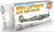  AK Interactive  NoScale Air Series: WWII Luftwaffe Late War Aircraft Acrylic Paint Set (6 Colors) 17ml Bottles AKI11718