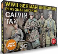  AK Interactive  NoScale WWII German Uniforms Personal Mixes by Calvin Tank Acrylic Paint Set (18 Color) 17ml Bottles AKI11759