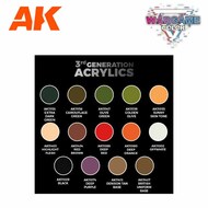  AK Interactive  NoScale Wargames Series Battle Orc Starter Acrylic Paint Set (14 Colors) 17ml Bottles AKI11768