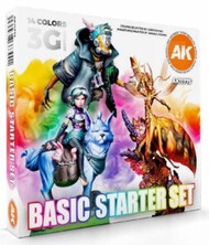 Basic Starter Acrylic Paint Set (14 Colors) 17ml Bottles #AKI11775
