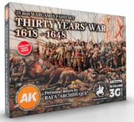 Thirty Years War 1618-1648 Wargames Acrylic Paint Set (18 Colors) 17ml Bottles #AKI11776