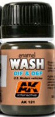  AK Interactive  NoScale OIF & OEF US Modern Vehicles Wash Enamel Paint 35ml Bottle AKI121
