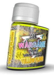  AK Interactive  NoScale Wargame Liquid Pigment: Yellow Fluorescent Enamel 35ml Bottle AKI1237