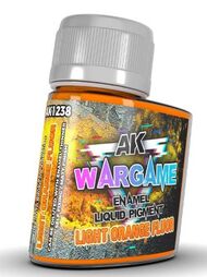  AK Interactive  NoScale Wargame Liquid Pigment: Light Orange Fluorescent Enamel 35ml Bottle AKI1238