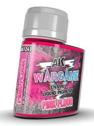 Wargame Liquid Pigment: Pink Fluorescent Enamel 35ml Bottle #AKI1241