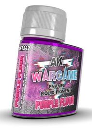  AK Interactive  NoScale Wargame Liquid Pigment: Purple Fluorescent Enamel 35ml Bottle AKI1242