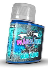  AK Interactive  NoScale Wargame Liquid Pigment: Blue Fluorescent Enamel 35ml Bottle AKI1243