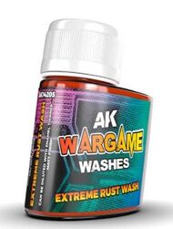  AK Interactive  NoScale Wargame Washes: Extreme Rust Enamel 35ml Bottle AKI14205