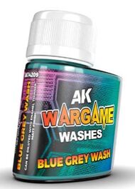  AK Interactive  NoScale Wargame Washes: Blue Grey Enamel 35ml Bottle AKI14209