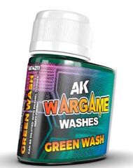  AK Interactive  NoScale Wargame Washes: Green Enamel 35ml Bottle AKI14211