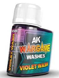  AK Interactive  NoScale Wargame Washes: Violet Enamel 35ml Bottle AKI14213