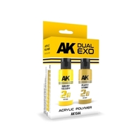 AK Interactive  NoScale Dual Exo: Solar Yellow & Pluto Stone Acrylic Paint Set 60ml Bottles AKI1544