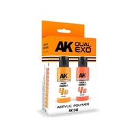  AK Interactive  NoScale Dual Exo: Pure Orange & Faded Orange Acrylic Paint Set 60ml Bottles AKI1546