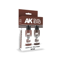  AK Interactive  NoScale Dual Exo: Oxide Red & Propeller Fire Acrylic Paint Set 60ml Bottles AKI1548