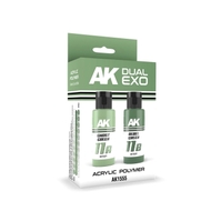  AK Interactive  NoScale Dual Exo: Ghost Green & Rebel Green Acrylic Paint Set 60ml Bottles AKI1555