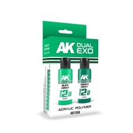  AK Interactive  NoScale Dual Exo: Alien Green & Viridian Green Acrylic Paint Set 60ml Bottles AKI1556