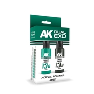  AK Interactive  NoScale Dual Exo: Galaxy Green & Chaos Green Acrylic Paint Set 60ml Bottles AKI1557