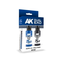  AK Interactive  NoScale Dual Exo: Ultra Blue & Almirant Blue Acrylic Paint Set 60ml Bottles AKI1559