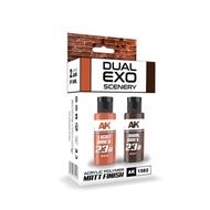 Dual Exo Scenery: Light Brick & Dark Brick Acrylic Paint Set 60ml Bottles #AKI1582