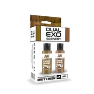 Dual Exo Scenery: Light Wood & Dark Wood Acrylic Paint Set 60ml Bottles #AKI1583