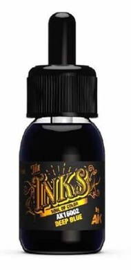  AK Interactive  NoScale Inks: Deep Blue Acrylic 30ml Bottle AKI16002