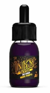  AK Interactive  NoScale Inks: Night Purple Acrylic 30ml Bottle AKI16004