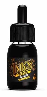  AK Interactive  NoScale Inks: Vantablack Acrylic 30ml Bottle AKI16005