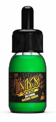  AK Interactive  NoScale Inks: Nature Green Acrylic 30ml Bottle AKI16008
