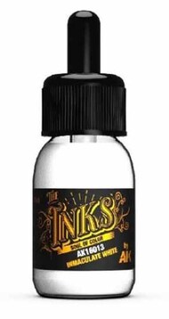  AK Interactive  NoScale Inks: Inmaculate White Acrylic 30ml Bottle AKI16013