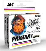 Inks: Primary Colors Acrylic Set (3 Colors) 30ml Bottles #AKI16021