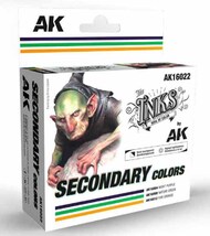 Inks: Secondary Colors Acrylic Set (3 Colors) 30ml Bottles #AKI16022