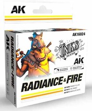  AK Interactive  NoScale Inks: Radiance & Fire Acrylic Set (3 Colors) 30ml Bottles AKI16024