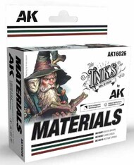  AK Interactive  NoScale Inks: Materials Acrylic Set (3 Colors) 30ml Bottles AKI16026