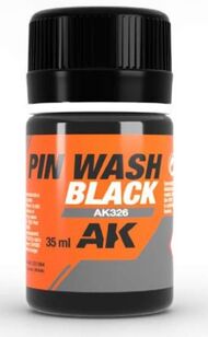  AK Interactive  NoScale Black Pin Wash Enamel 35ml Bottle AKI326