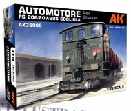  AK Interactive  1/35 Automotore FS 206/207/08 Sogliola Rail Shunter Locomotive w/Track Section & Figure AKI35009