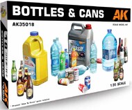 Bottles & Cans Various Sizes (60) (Plastic Kit) #AKI35018