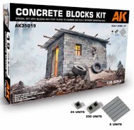  AK Interactive  1/35 Concrete Blocks (354) & Roof Plates (6) (Plastic Kit) AKI35019