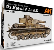  AK Interactive  1/35 Pz.Kpfw IV Ausf D DAK Tropical Version Tank (Plastic Kit) AKI35504