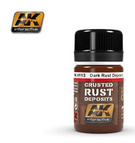  AK Interactive  NoScale Dark Rust Crusted Deposits Enamel Paint 35ml Bottle AKI4113