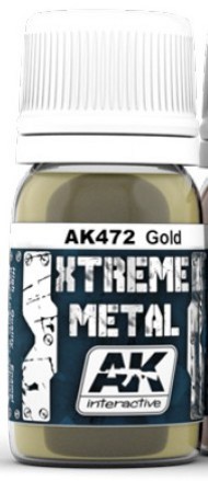  AK Interactive  NoScale Xtreme Metal Gold Metallic Paint 30ml Bottle AKI472