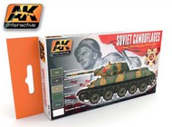  AK Interactive  NoScale Soviet Tank Camouflage 1935-1945 Acrylic Paint Set (6 Colors) 17ml Bottles AKI561